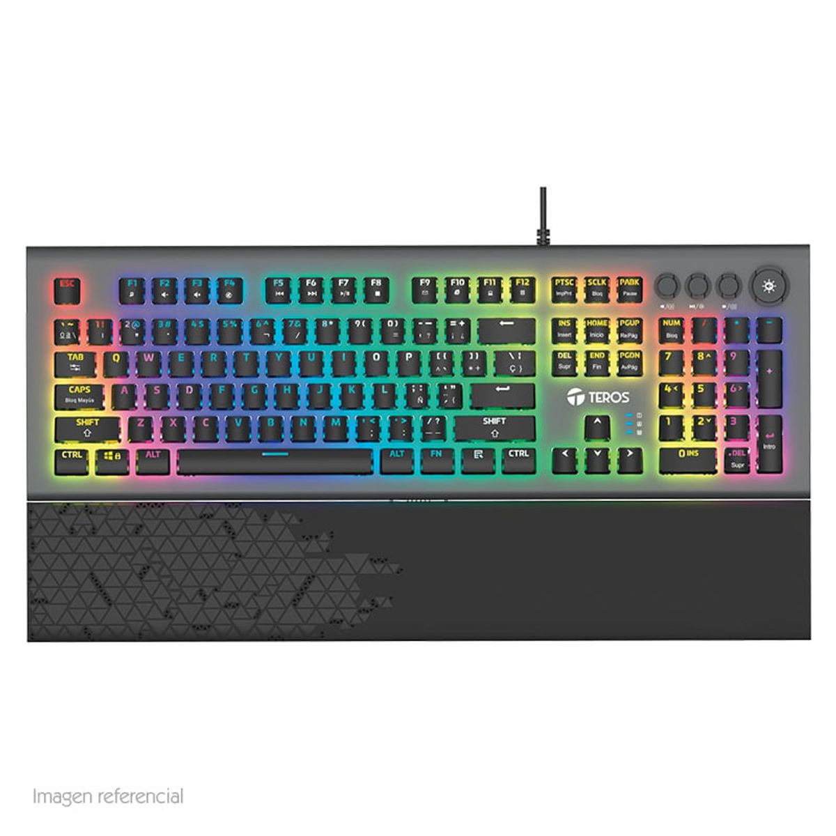 TEROS - Teclado Gamer Teros Te-4180 Mecanico Multimedia Iluminación
