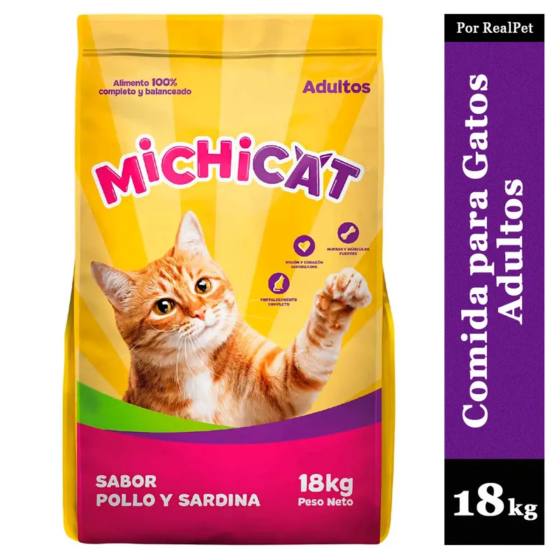 GENERICO - Comida para Gatos Adultos Michicat Pollo Sardina 18 kg