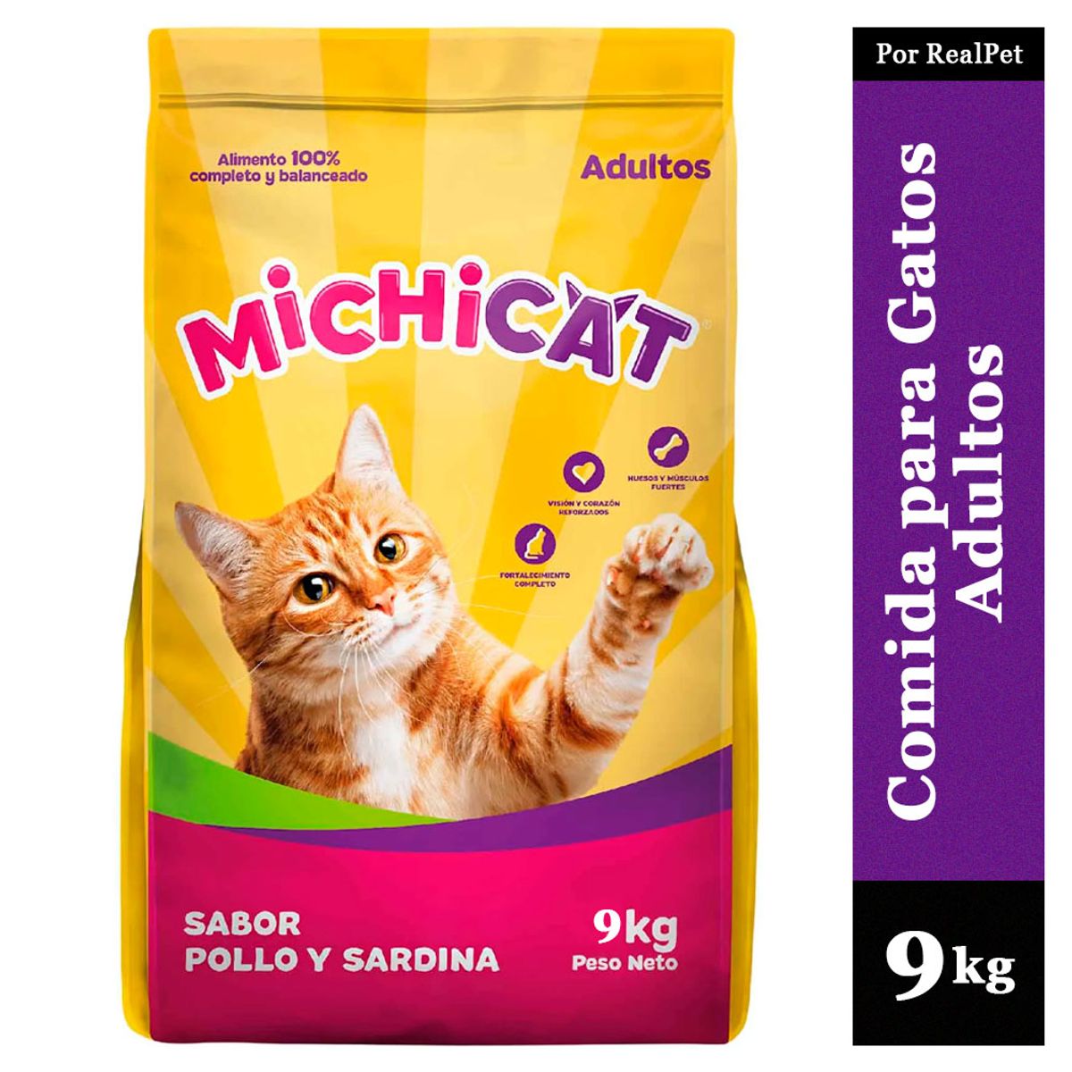 GENERICO - Comida para Gatos Adultos Michicat Pollo Sardina 9 kg