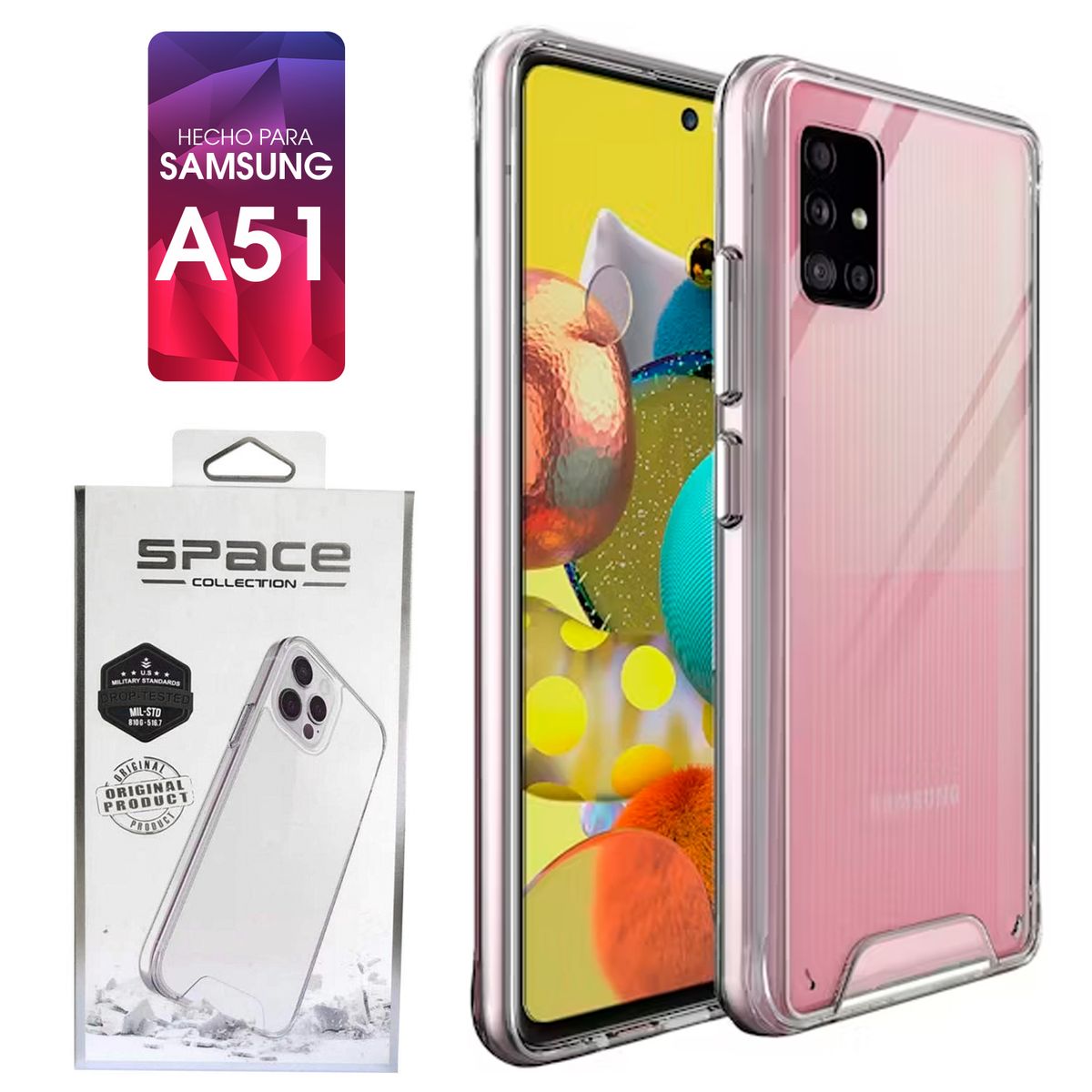 GENERICO - Space Case Transparente Samsung A51 Funda Para celular