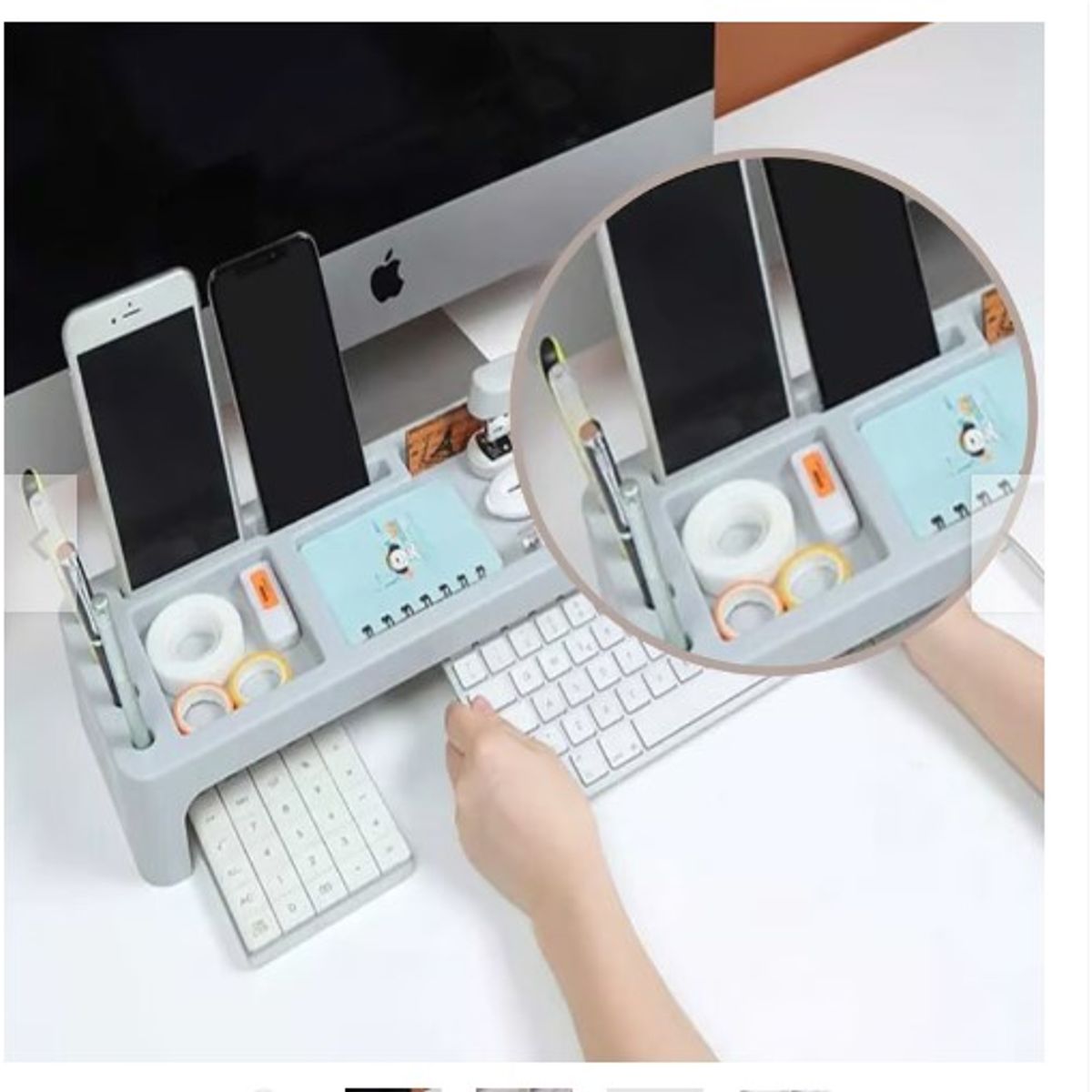 GENERICO - Organizador de escritorio portatil para celular lapiceros accesorios