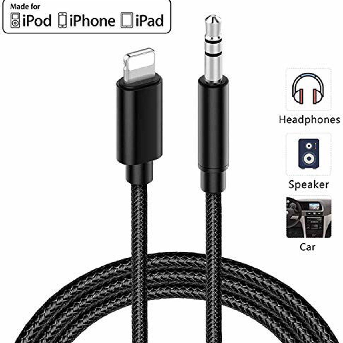 GENERICO - Cable Adaptador de Audio para Apple Jack 35mm