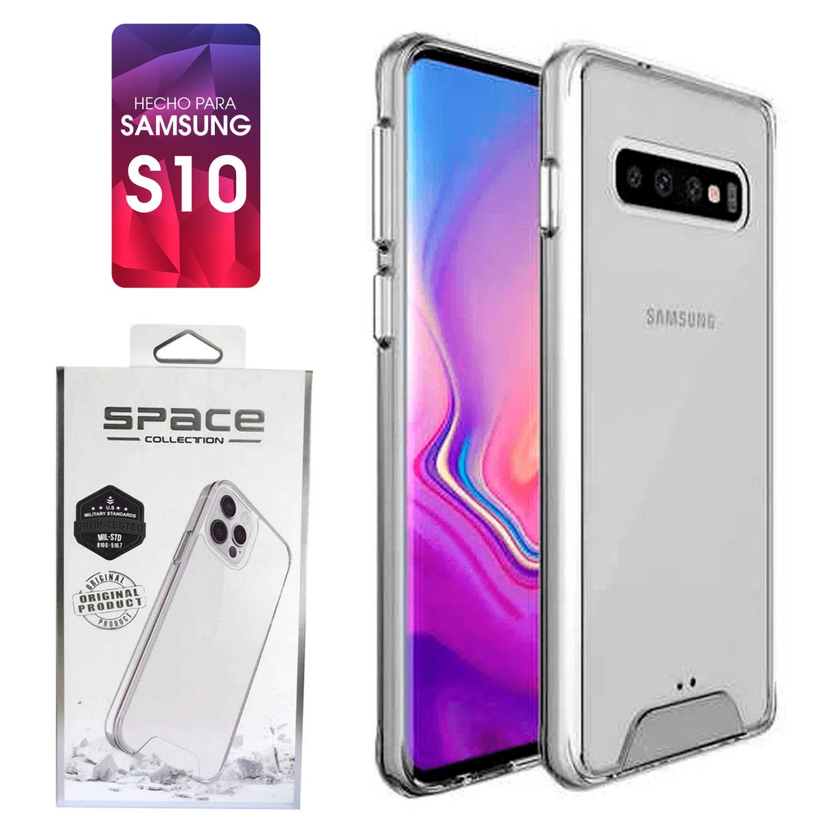 GENERICO - Space Case Transparente Samsung S10 Funda Para celular