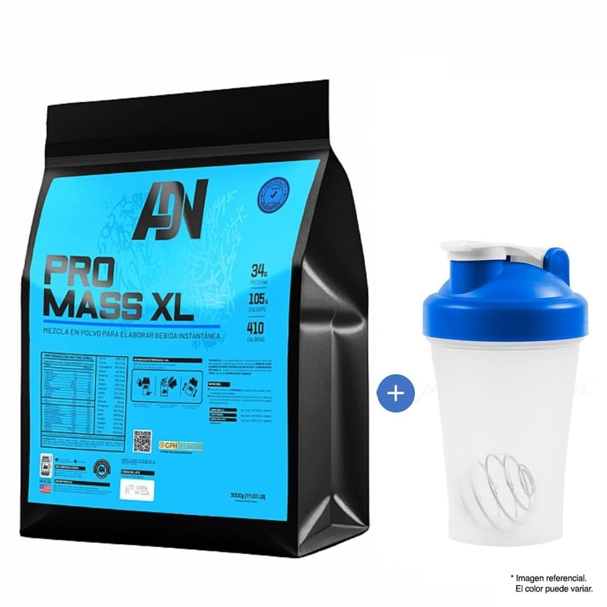 ADN - Proteína Pro Mass XL 5KG ADN - Vainilla
