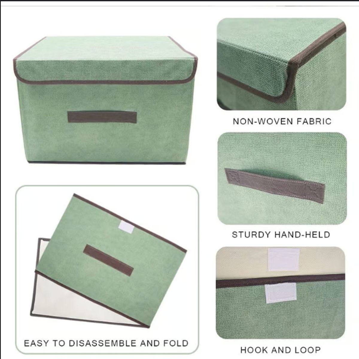 GENERICO - Caja de almacenamiento plegable a prueba d polvo para ropa color Verde