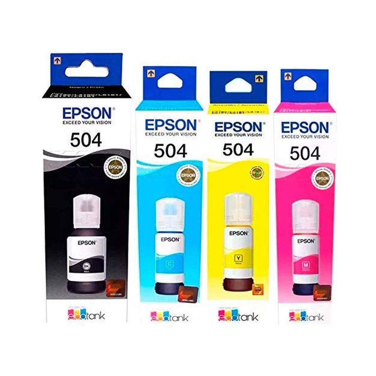 EPSON - Kit Tinta Epson T504 Cian Magenta Amarillo Negro Original P15
