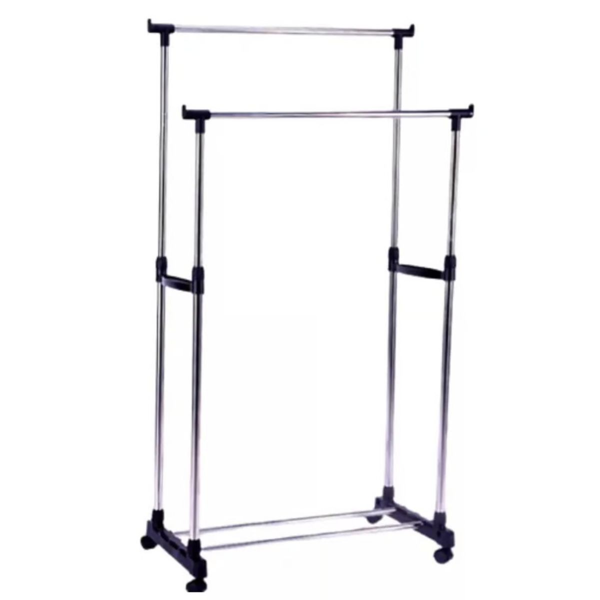 TODO FIT - Colgador Organizador de Ropa con Doble Estante y Ruedas