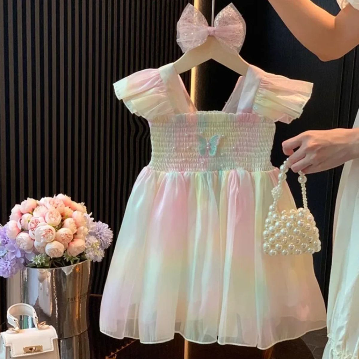 GENERICO - VESTIDO PARA NIÑA DE MARIPOSA - MODELO DE FIESTA