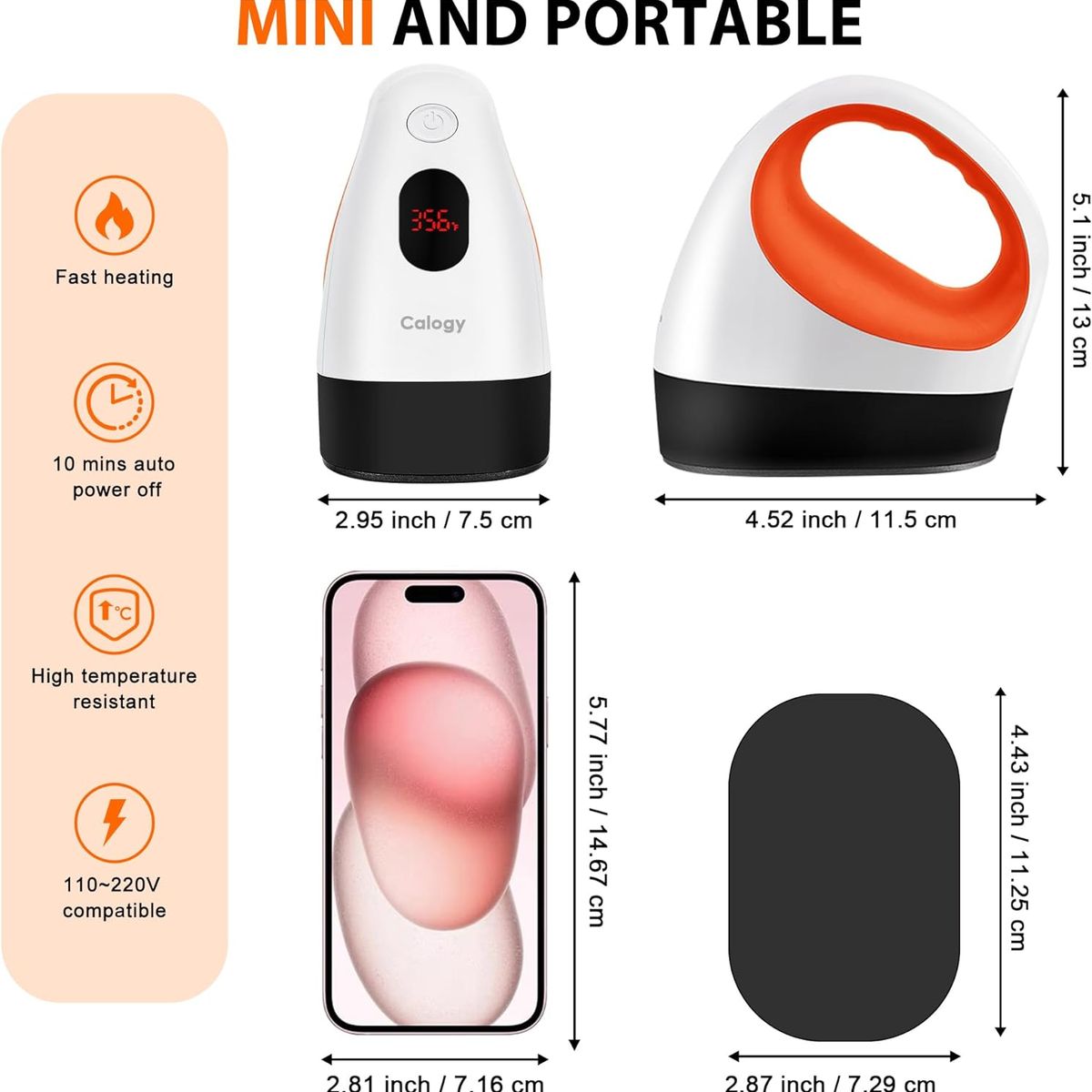 GENERICO - MINI PLANCHA CALOR SUBLIMACION SUBLIMADO TRANSFERENCIA CALOR