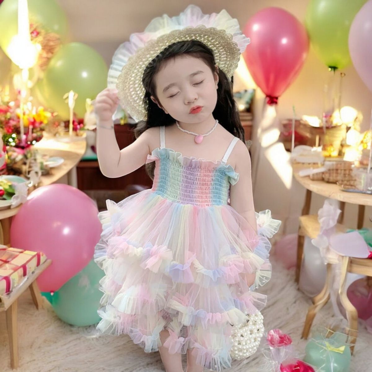 GENERICO - VESTIDO PARA NIÑA - TEMATICA MARIPOSAS