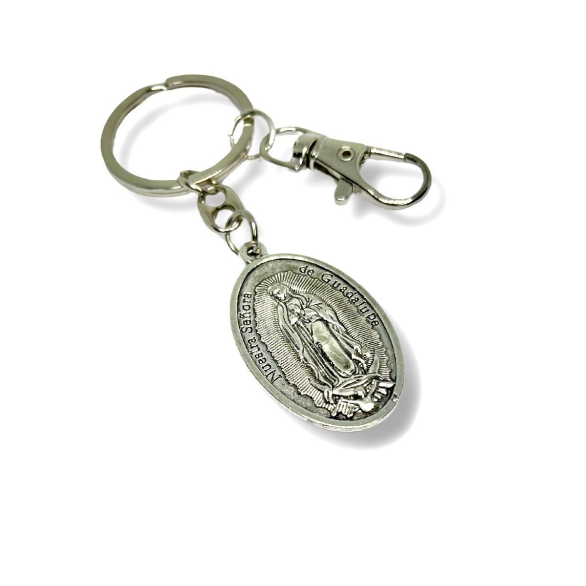 SANTORAL - Llavero Virgen de Guadalupe - Plateado