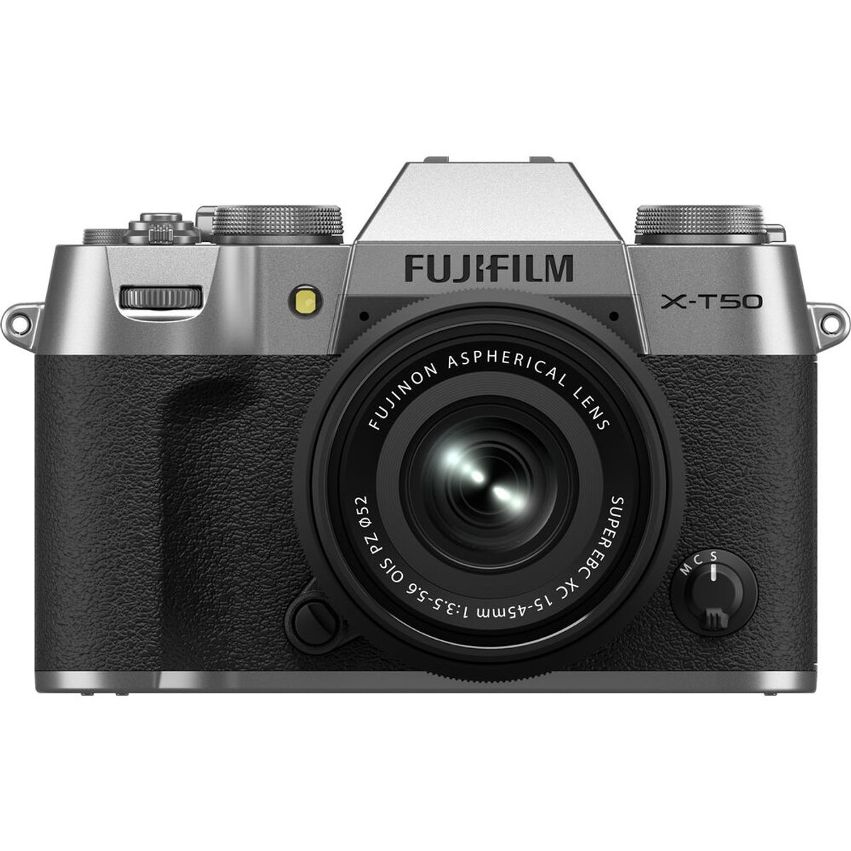 FUJIFILM - Fujifilm X-T50 Sin Espejo Cámara Kit Con 15-45mm f3.5-5.6 Lente-Plata