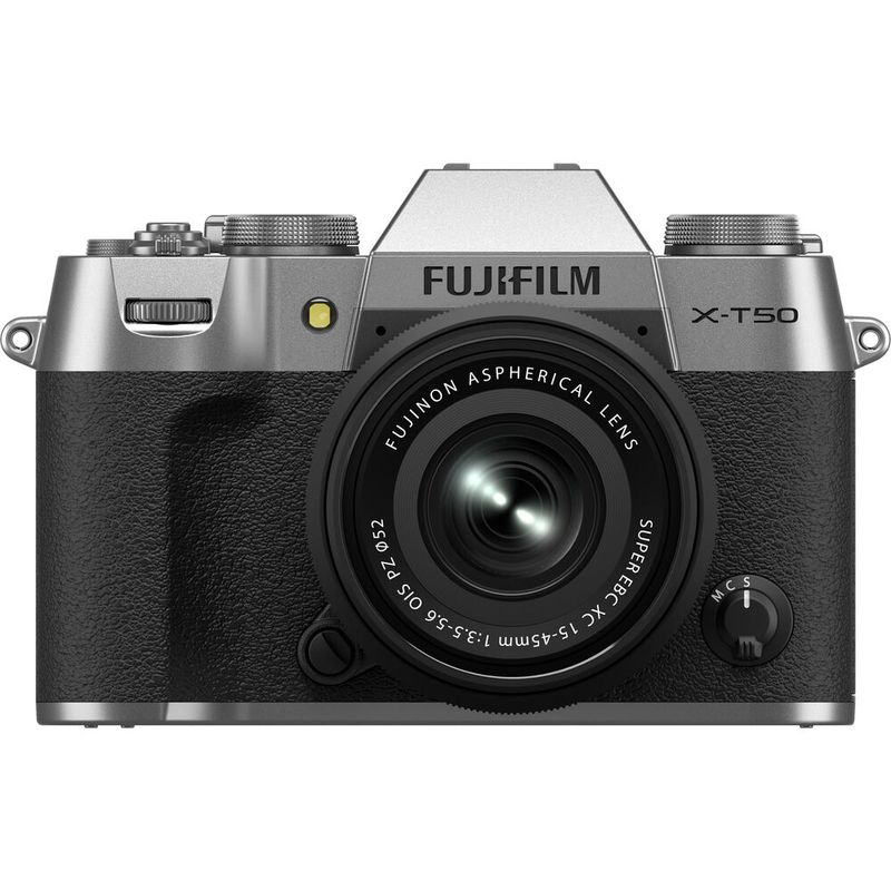 FUJIFILM - Fujifilm X-T50 Sin Espejo Cámara Kit Con 15-45mm f/3.5-5.6 Lente-Plata