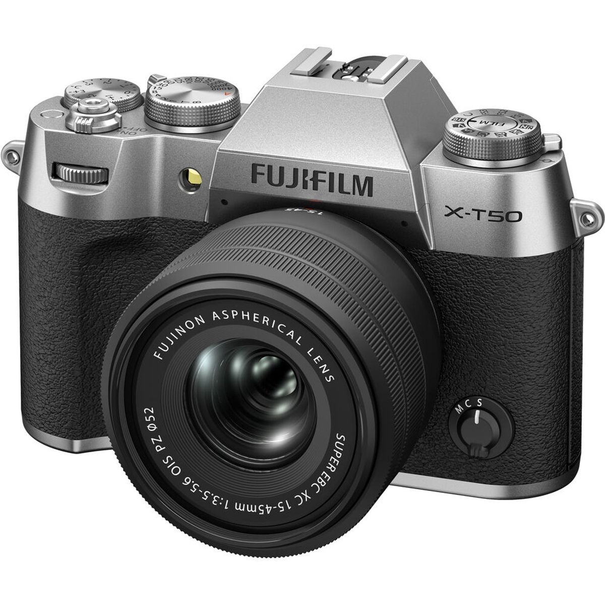 FUJIFILM - Fujifilm X-T50 Sin Espejo Cámara Kit Con 15-45mm f3.5-5.6 Lente-Plata