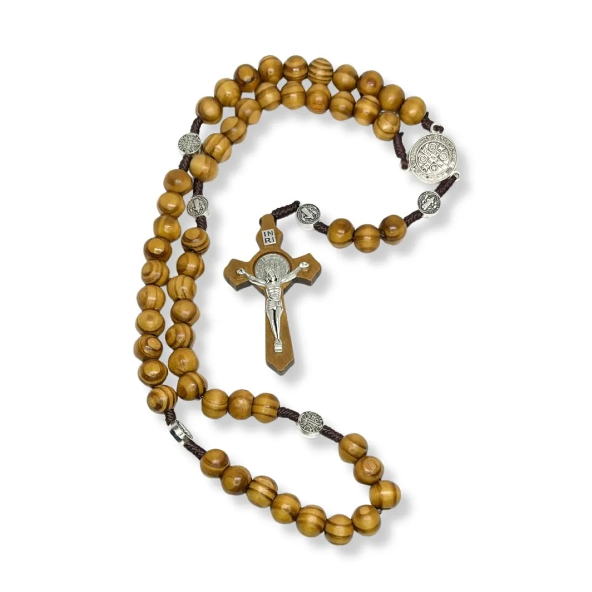 SANTORAL - Rosario Medalla de San Benito - Olivo