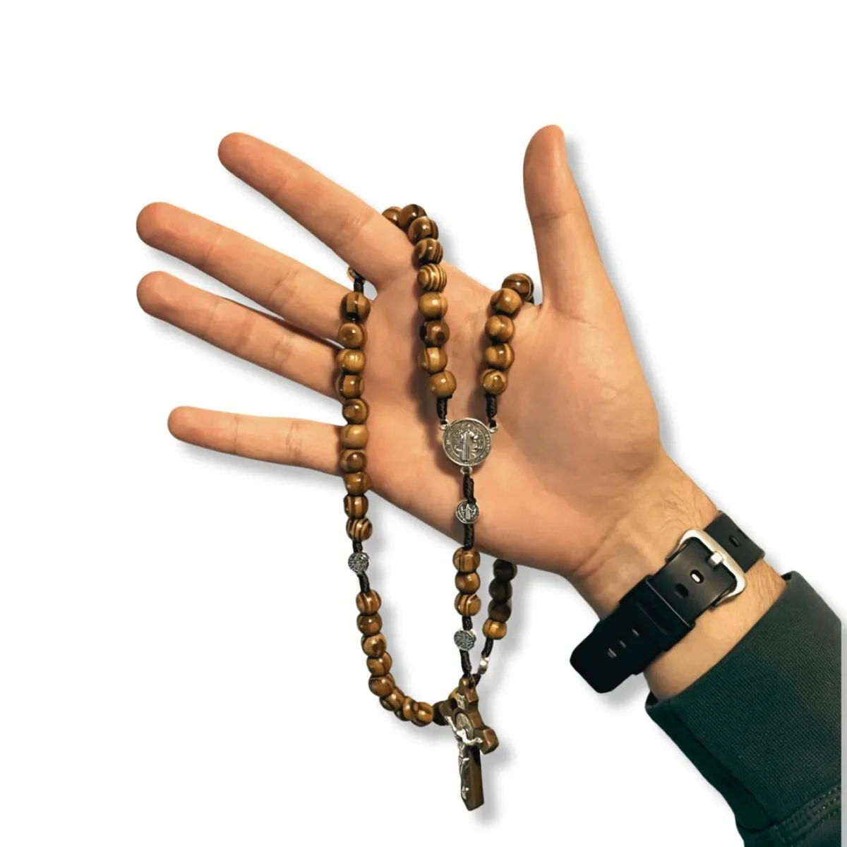 SANTORAL - Rosario Medalla de San Benito - Olivo