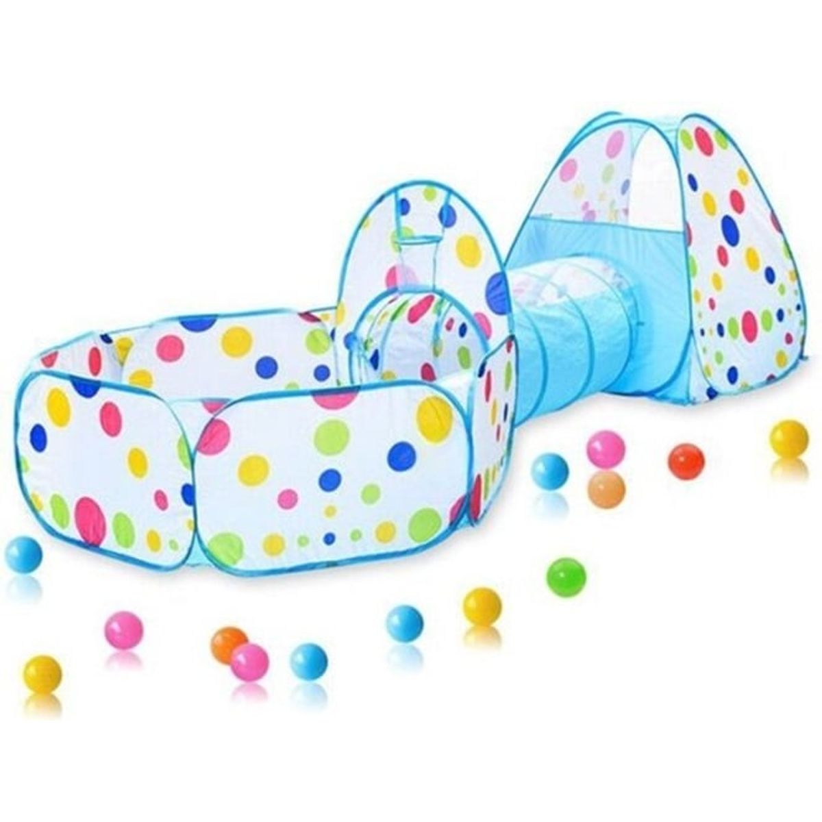 GENERICO - Piscina de pelotas túnel niños portátil 3 en 1