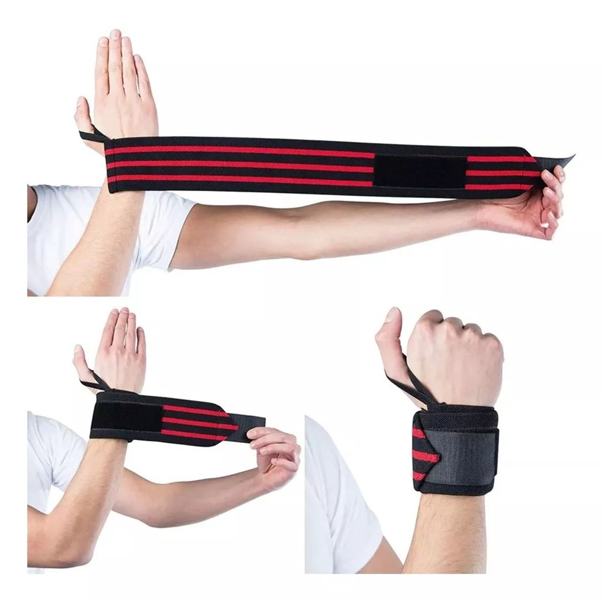 GENERICO - Muñequeras De Potencia Importada Par Pesas Gym Crossfit