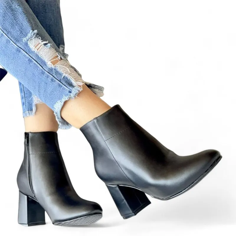 Botines Zapatos Mujer Austria 36 Taco Cuadrado Austria 36 Botines