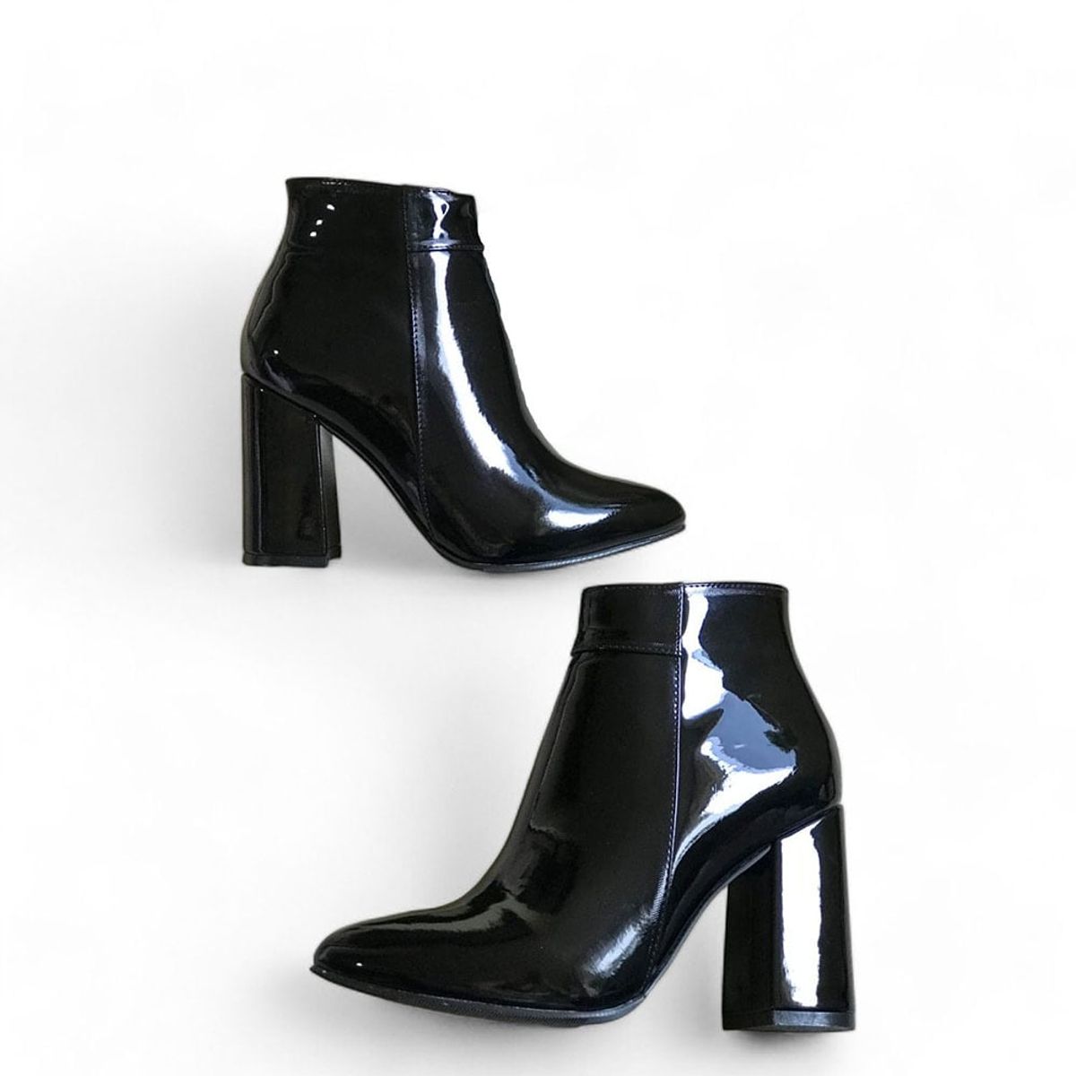 GENERICO - Botin Mujer Taco 9 Charol 2086L-60 Color Negro