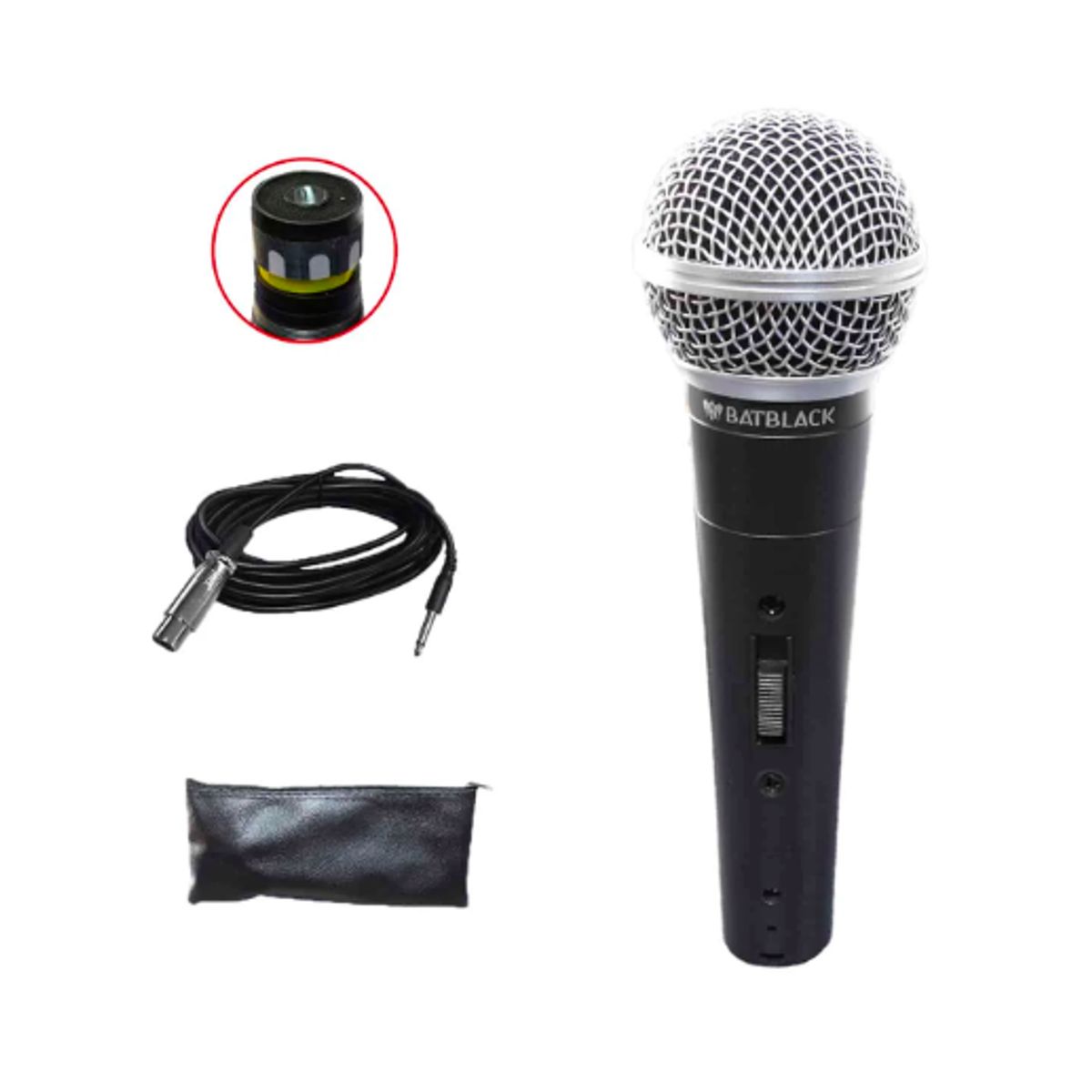 BATBLACK - Micrófono Alámbrico BAT-58S BATBLACK