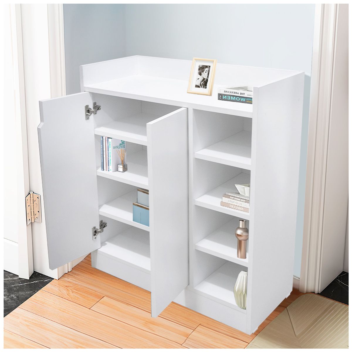 KELLER - Mueble Organizador para Oficina 4 Niveles 2 Puertas Berlín