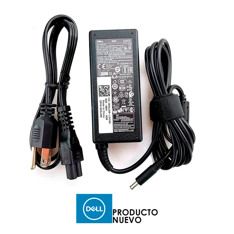 DELL - Cargador Dell Inspiron 19v 3-34a 65w Punta Fina