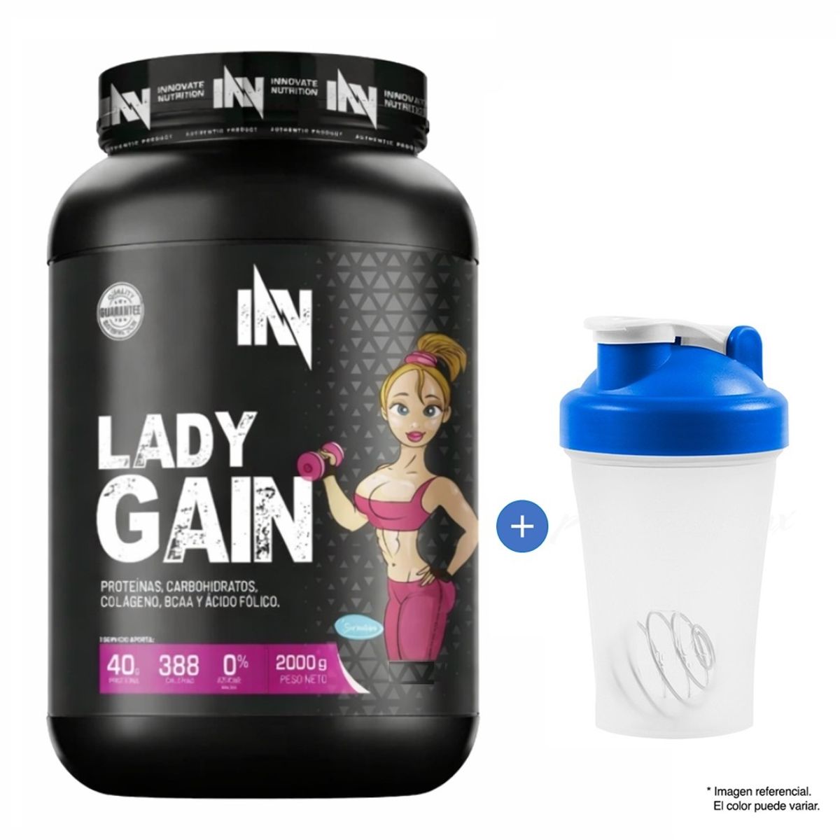 INN INNOVATE NUTRITION - LADY GAIN 2KG INN VAINILLA + SHAKER