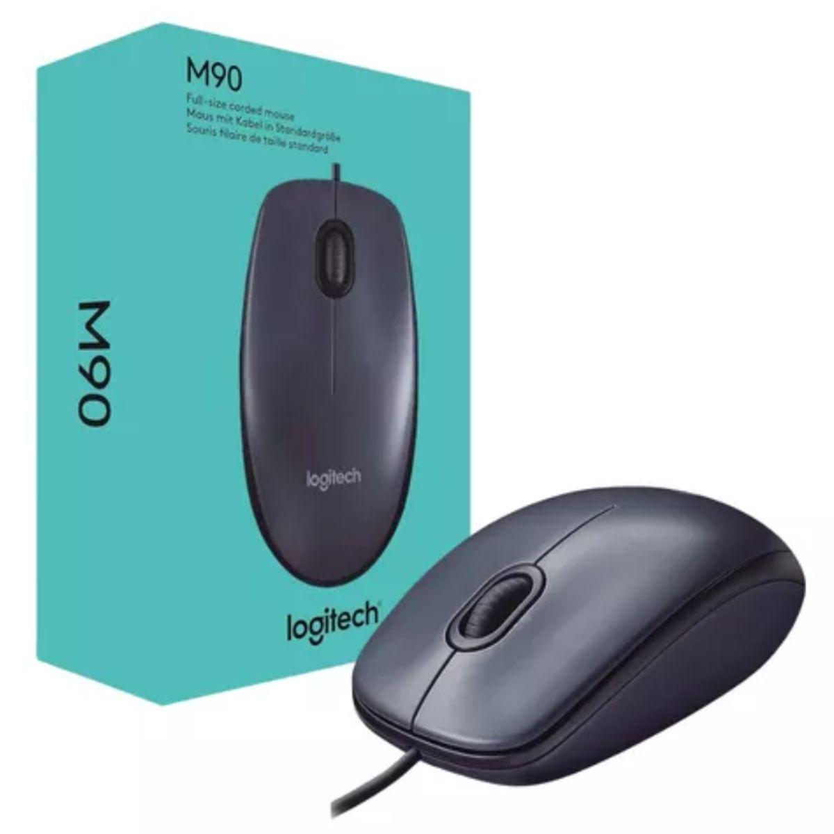 LOGITECH - MOUSE LOGITECH M90 - BLACK