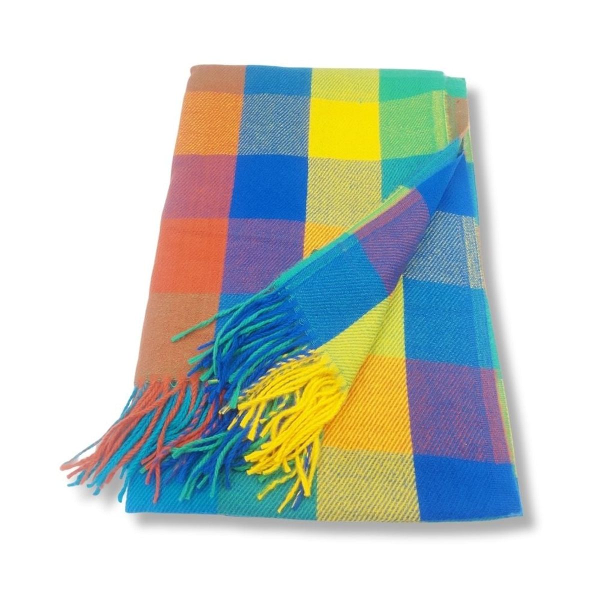 GENERICO - Maxi Bufanda Mujer Verde y Amarillo