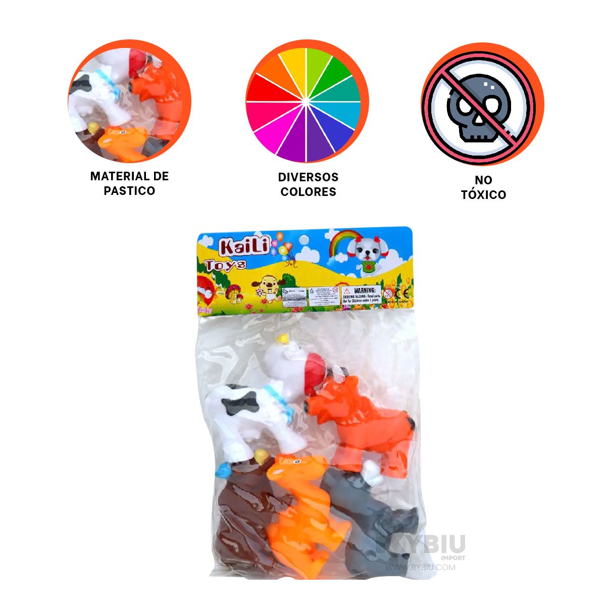 GENERICO - Animales Variados de 5 Unidades Multicolor Y+MiniAgenda