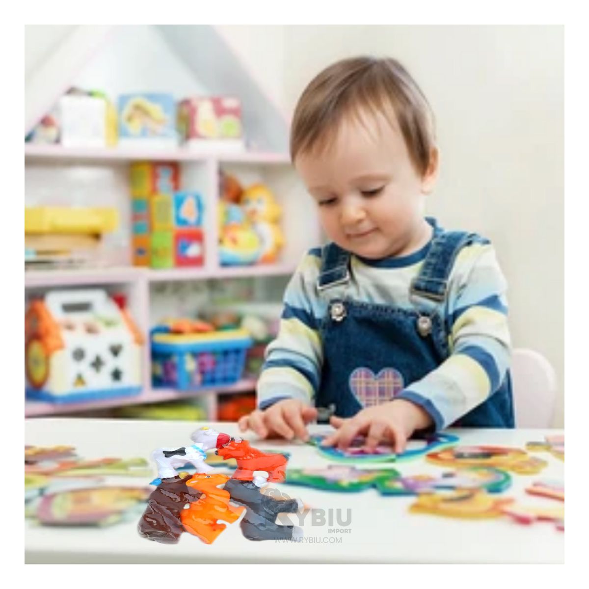 GENERICO - Set de Granja Divertidos 5 Unid Multicolor Y+Papel de Regalo