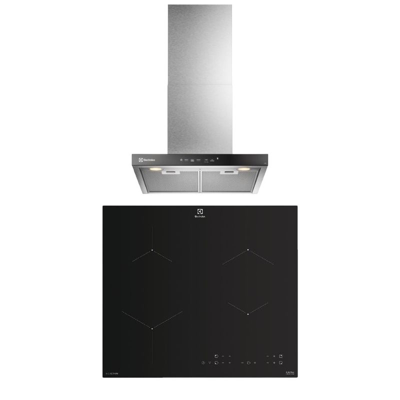 ELECTROLUX - Combo: Cocina Empotrable de Inducción 4 Zonas ETII60F7EOB + Campana CE6TF 60CM Electrolux