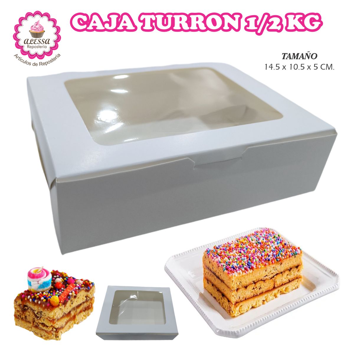 GENERICO - 50 Cajas de Turron de Medio Kilo para Repostería