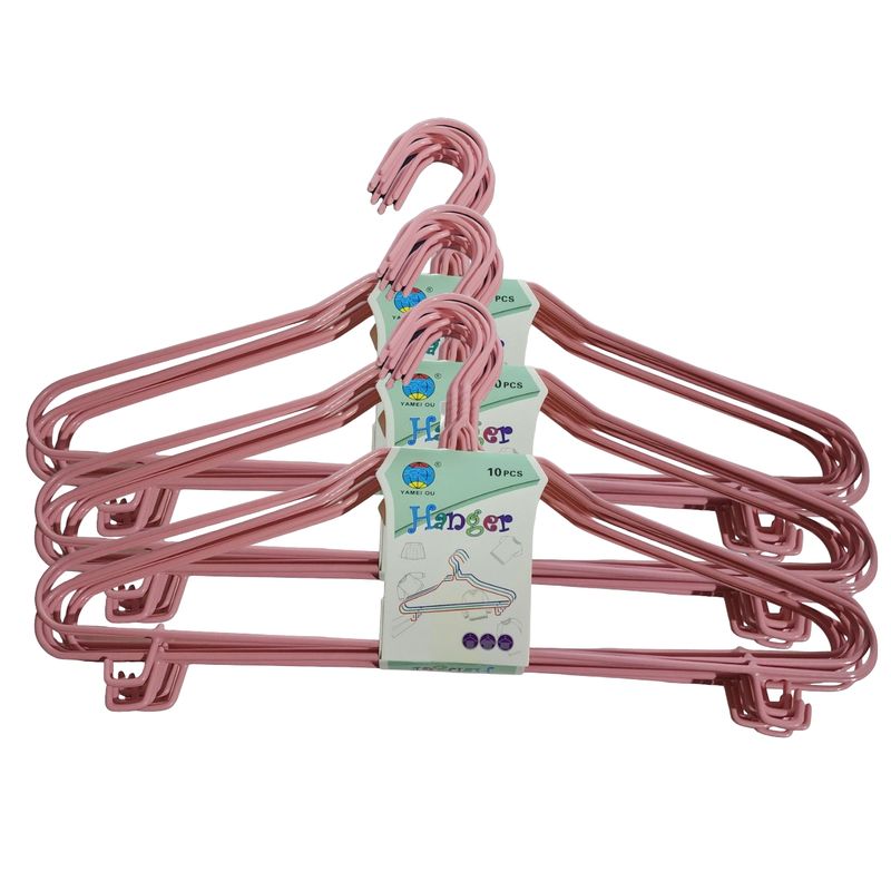 GENERICO - 30 Ganchos Colgadores Para Ropa - Rosado
