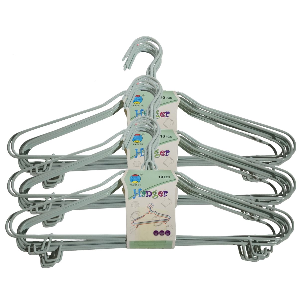 GENERICO - 30 Ganchos Colgadores Para Ropa - Verde