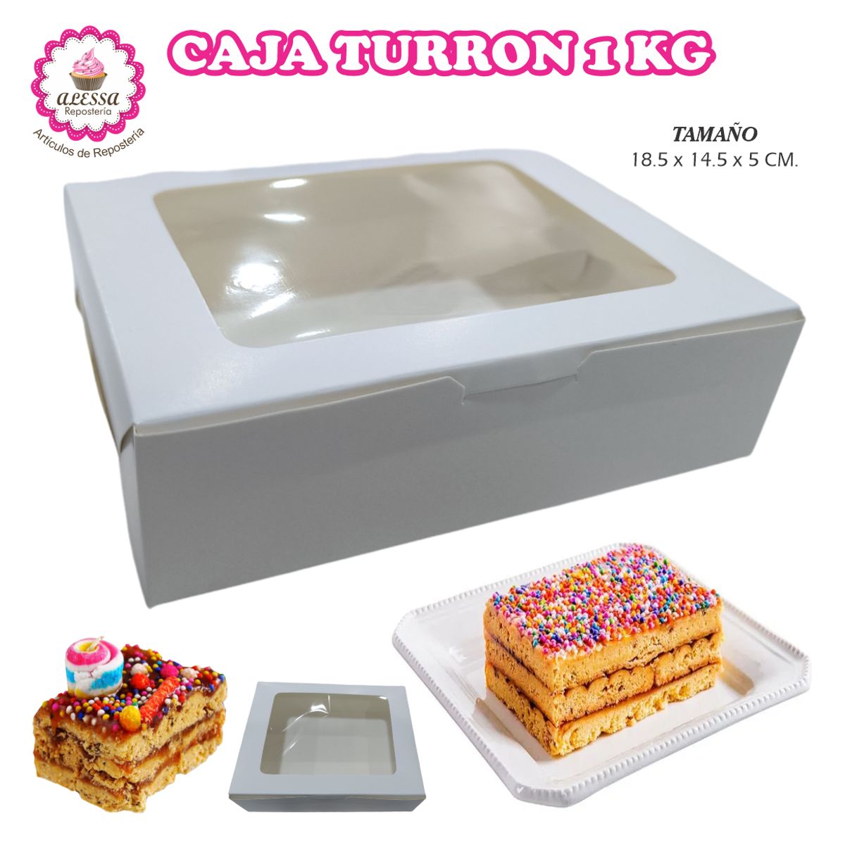 GENERICO - 100 Cajas de Turron de 1 Kilo para Repostería