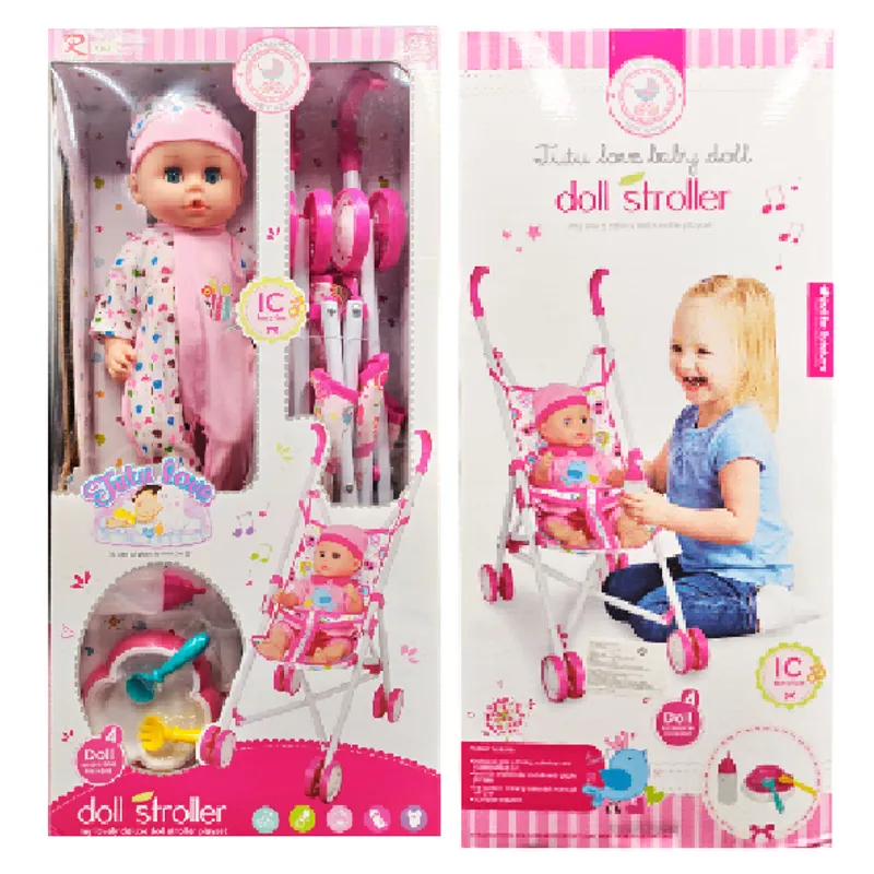 GENERICO - SET MUÑECA CON COCHE Y ACCESORIOS TUTU LOVE