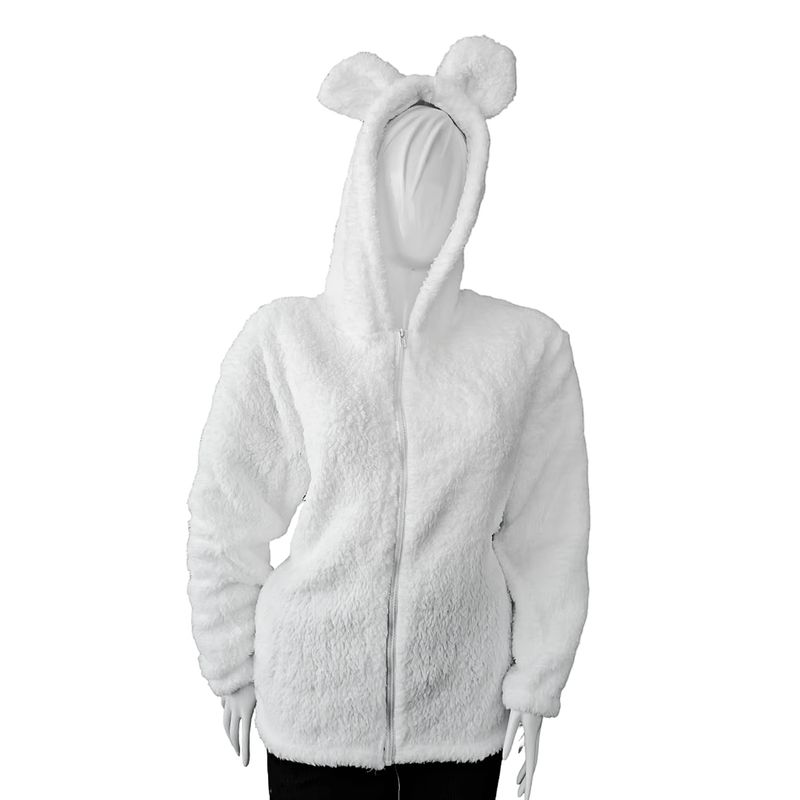 GENERICO - ABRIGO DE MUJER PELUCHE CON OREJITAS