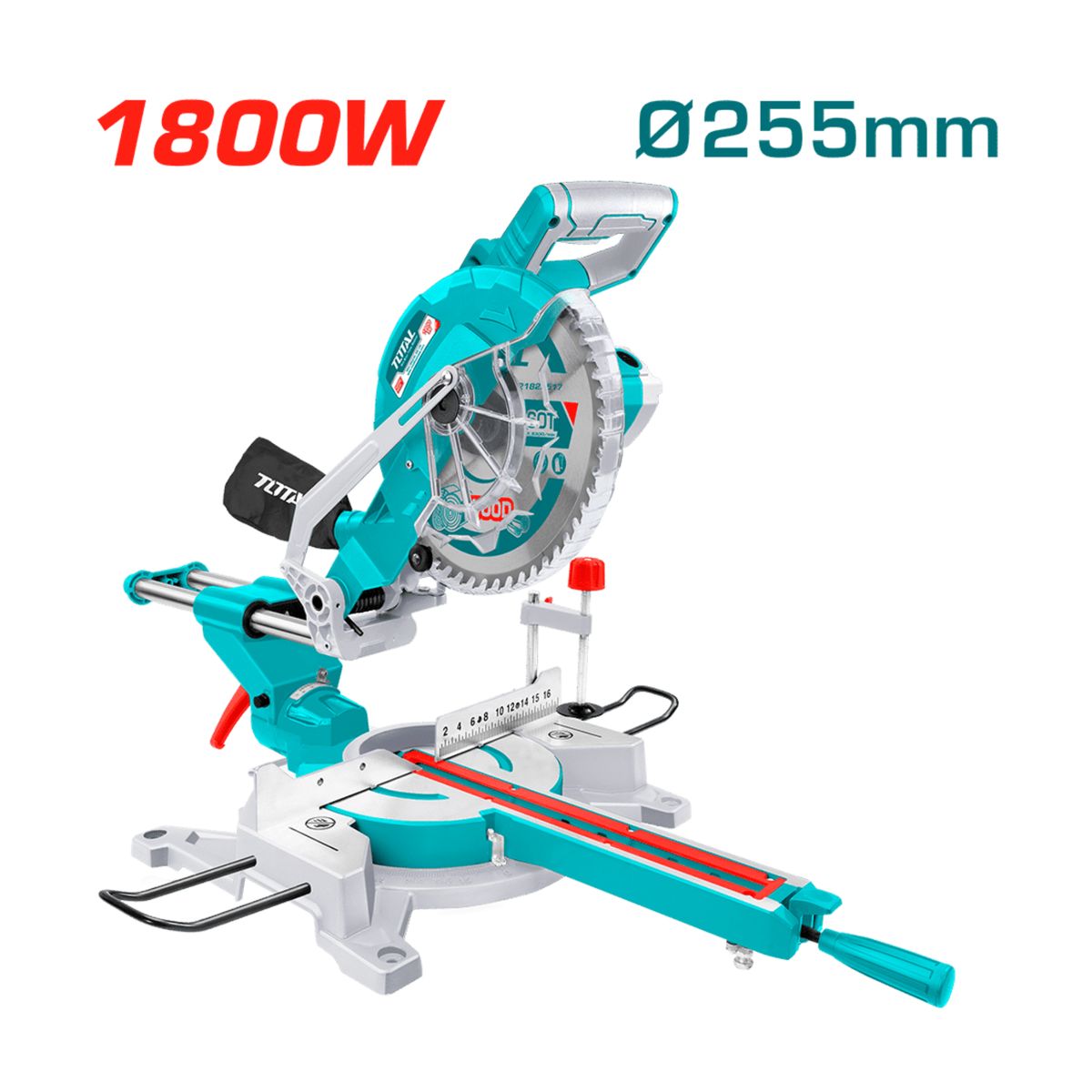 Total Tools - Sierra ingleteadora telescopica 1800w 10 industrial Total