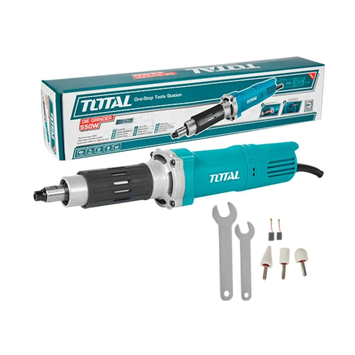 TOTAL TOOLS - Rectificadora 550w + accesorios industrial Total