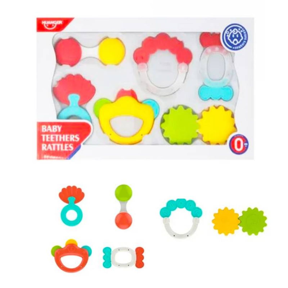 HUANGER - Kit Mordedor Sonajero x 6 Piezas HE0151