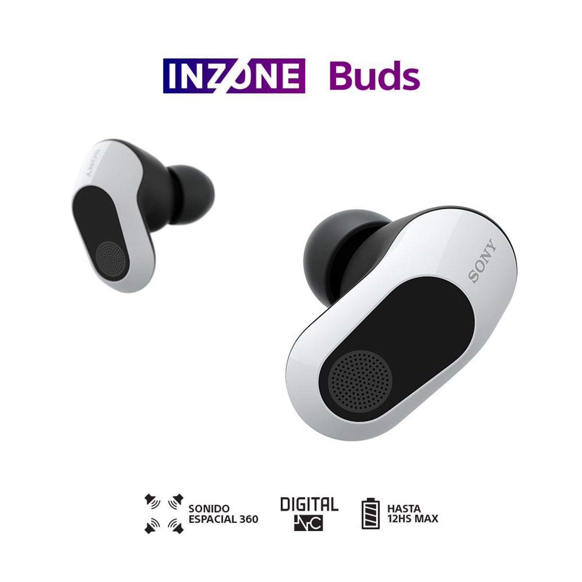 SONY - Sony Audífonos Gamer WF-G700N Noise Cancelling INZONE Buds Blanco