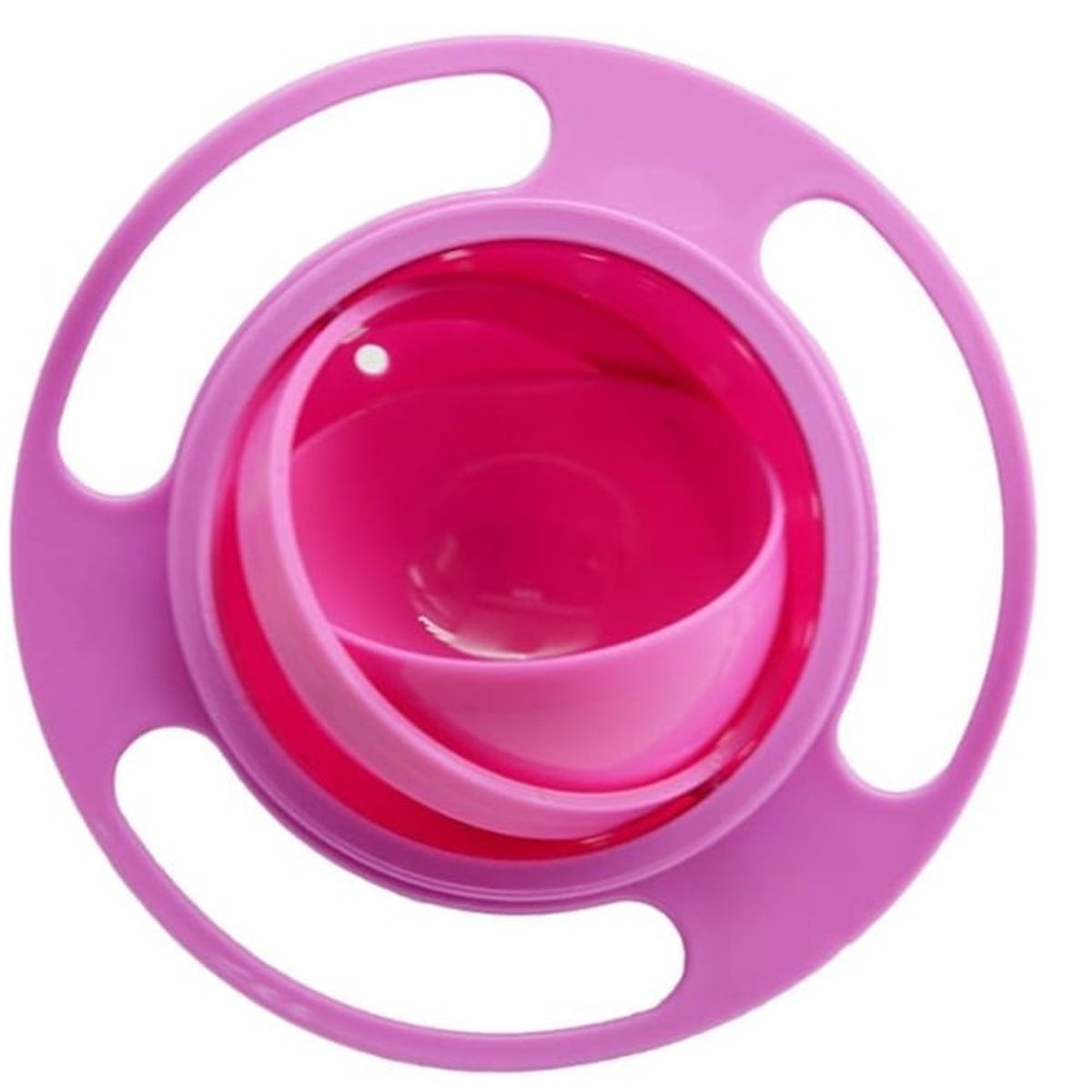 GENERICO - Bowl Ovni 360° Rosado Giratoria Para Bebe