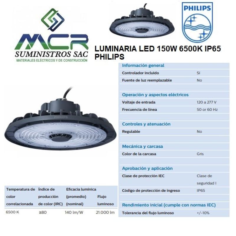 LEDVANCE - LAMPARA LED 150W 6500K IP65 21000lm PHILIPS