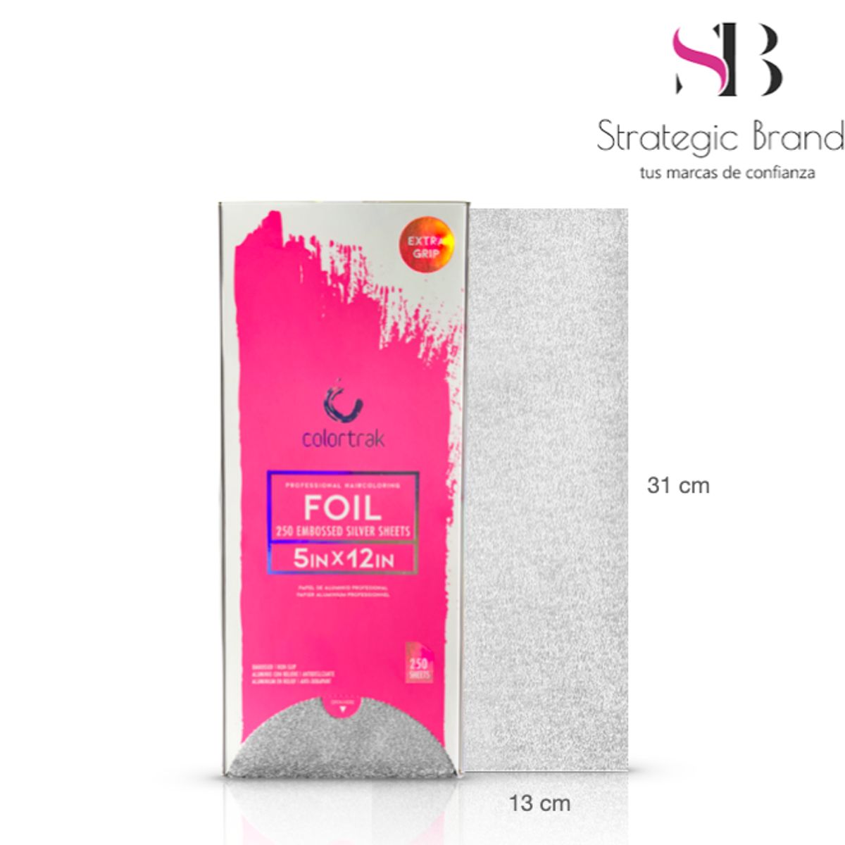 CAYETANA - PAPEL ALUMINIO TEXTURIZADO PROFESIONAL PARA CABELLO 31CMx13CMx15MIC