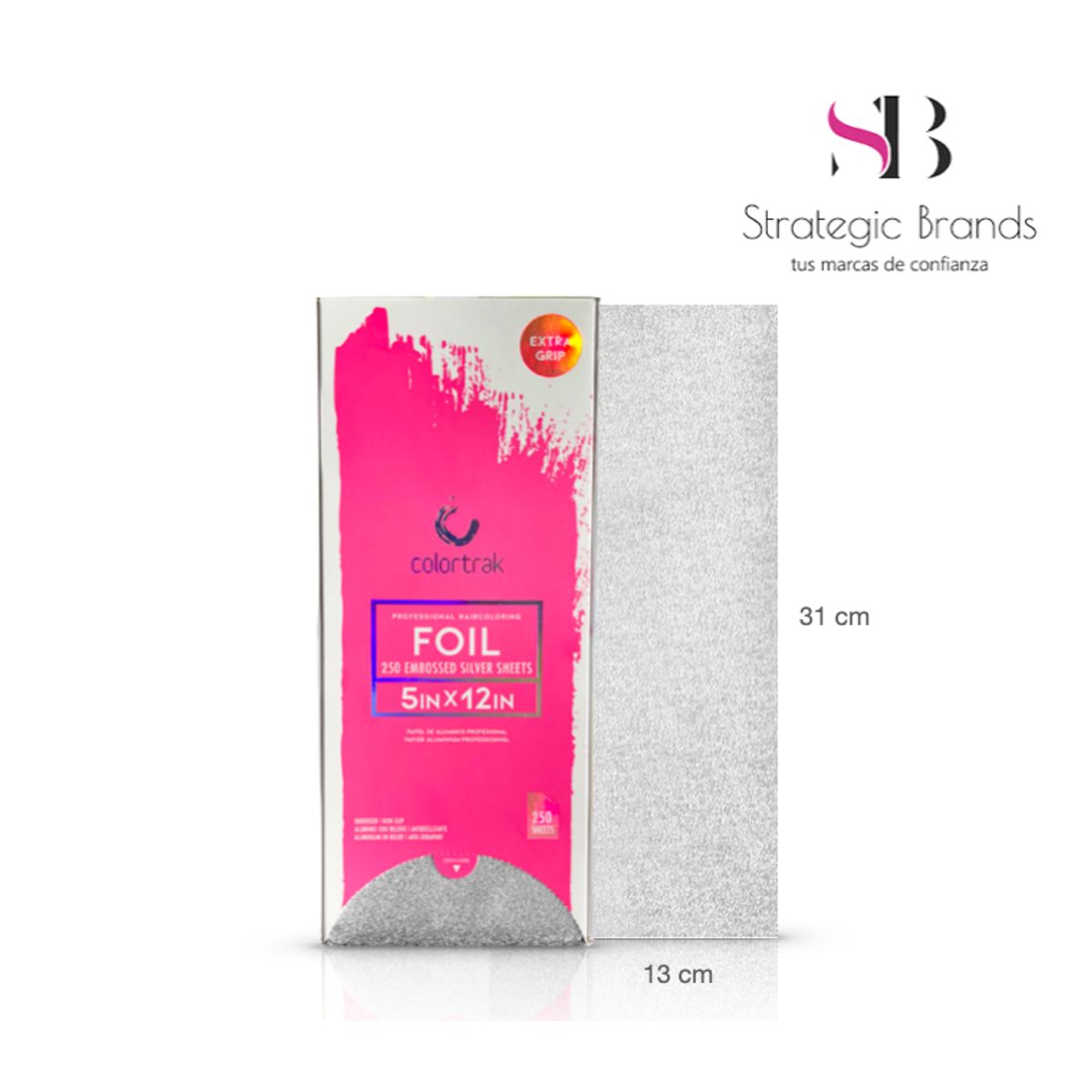 CAYETANA - PAPEL ALUMINIO TEXTURIZADO PROFESIONAL PARA CABELLO 31CMx13CMx15MIC