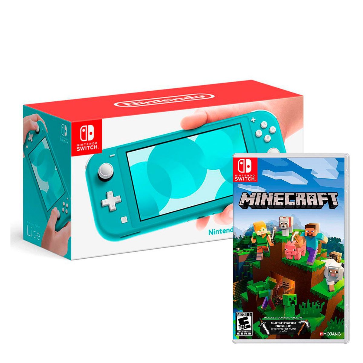 NINTENDO - Consola Nintendo Switch Lite Turqueza + Minecraft