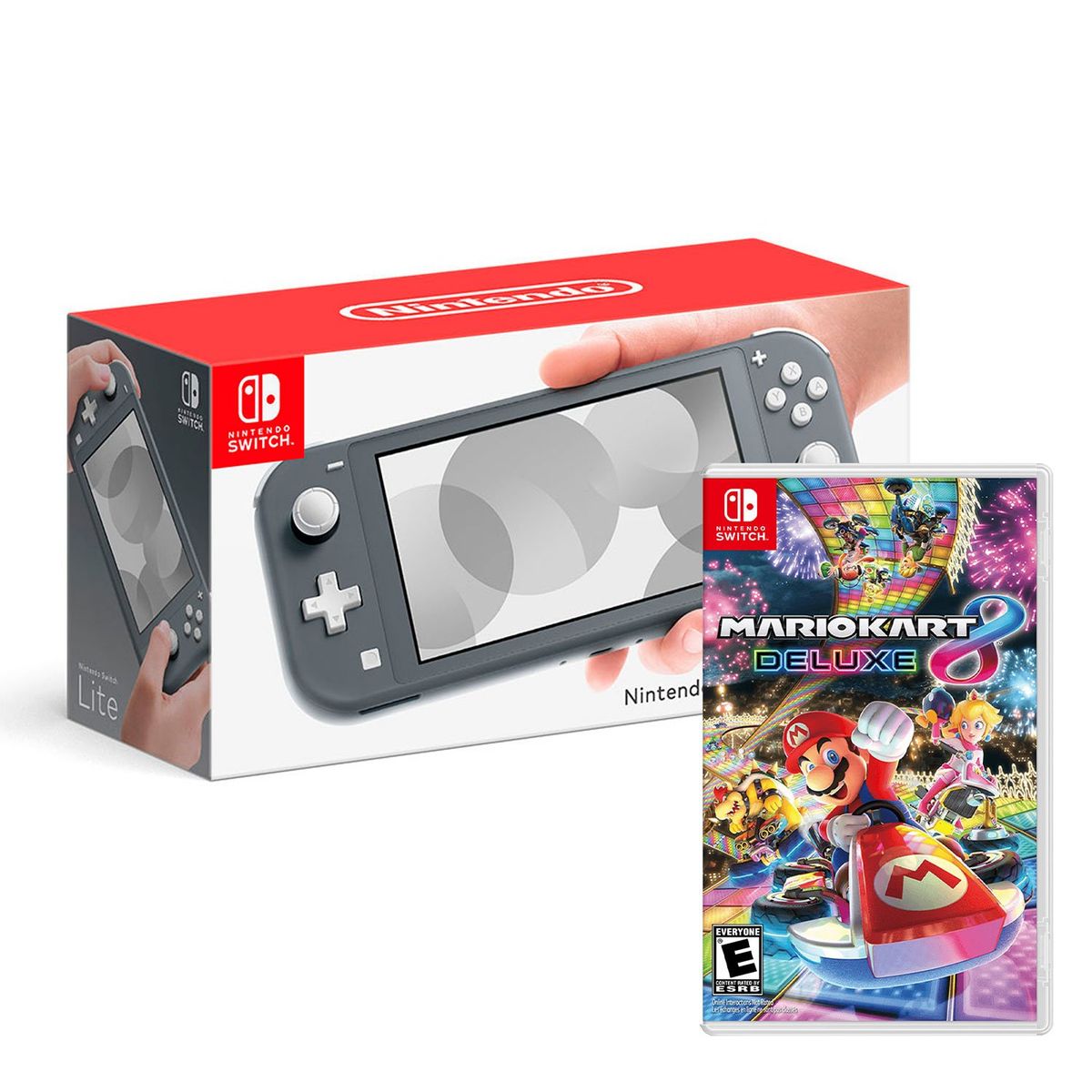 NINTENDO - Consola Nintendo Switch Lite Gris + Mario Kart 8 Deluxe