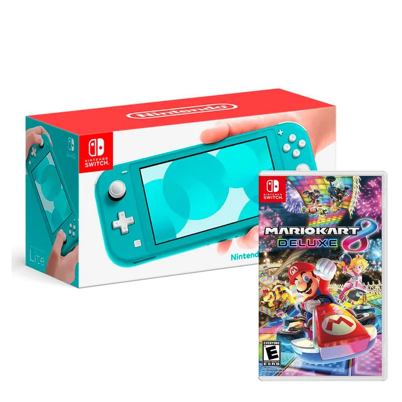 NINTENDO - Consola Nintendo Switch Lite Turqueza + Mario Kart 8 Deluxe